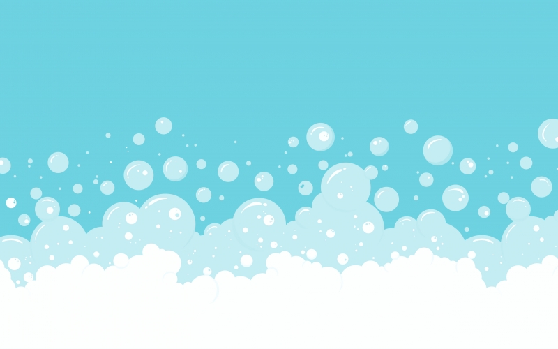 Dessin : mousse et bulles de savon